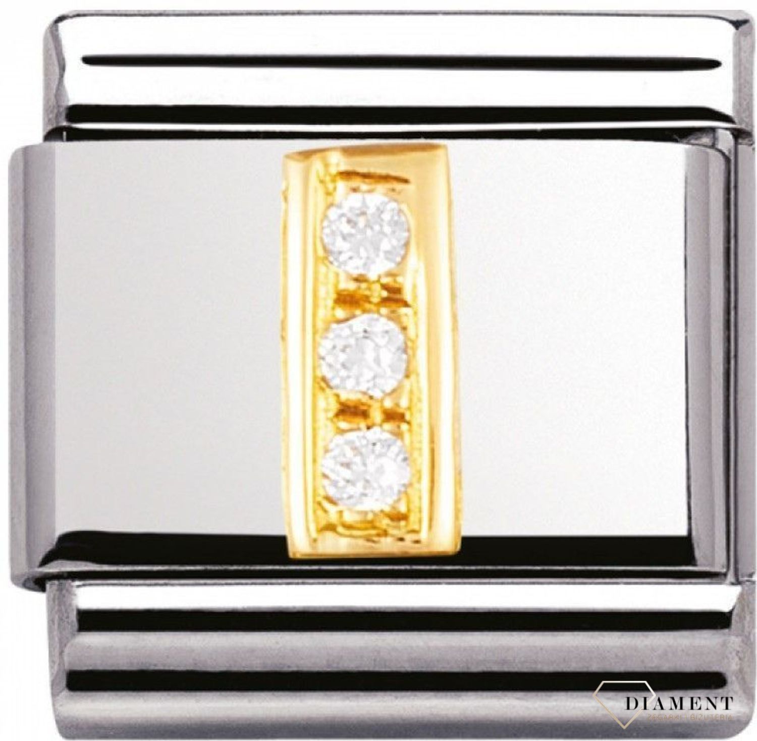 Nomination - Link 18K zawieszka złoto 'Litera I z cyrkoniami' 030301 09 biżuteria nomination nomination zawieszki nomination baza.jpg